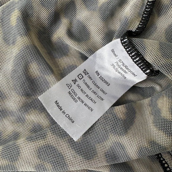 Ronny Kobo Collective Leopard Mesh Midi Dress Long Sleeve - Size XS - Picture 8 of 12